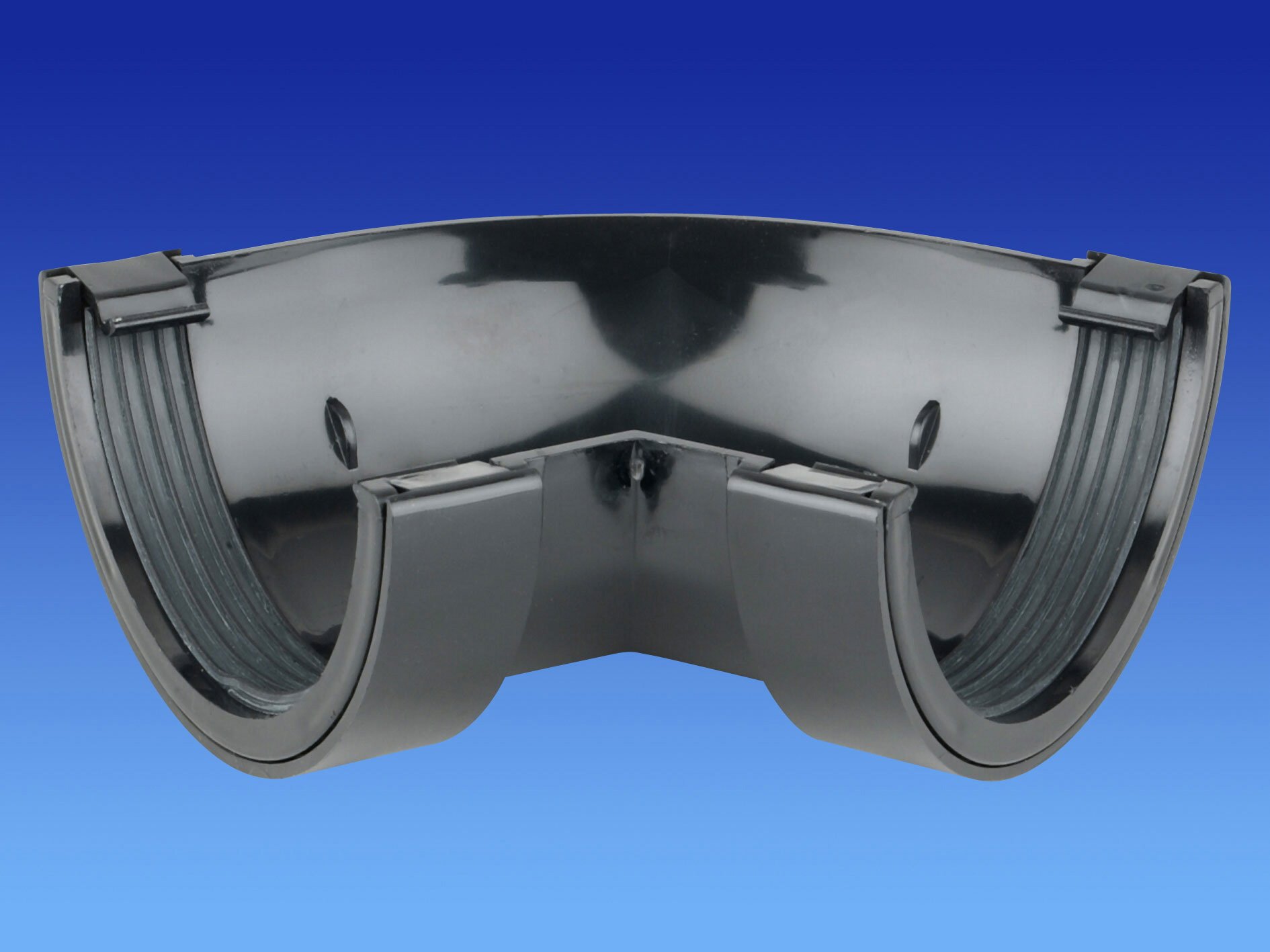 Osma Black Half Round Gutter Angle 112mm x 60°