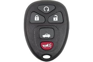 Replacement Key Fob Remote Start Control for Chevrolet Malibu (2004-2012) & Cobalt (2007-2010) 315MHz 5-Button Automotive Key