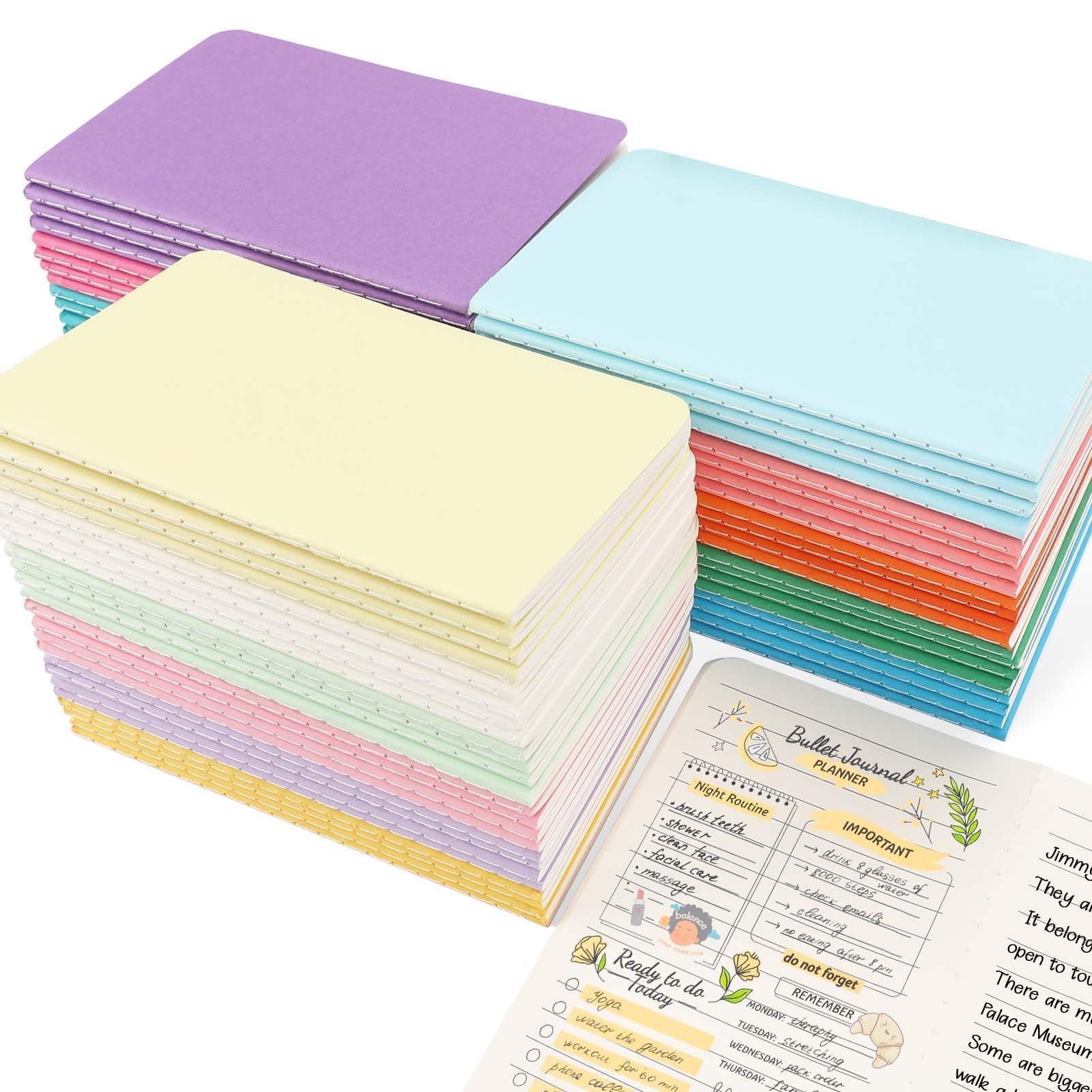 Photo 1 of Oucaru 64PCS Mini Notebooks Bulk, 3.5" x 5.5", 16 Color, 60 Pages Lined Paper Small Pocket Notebook Set, Mini Journal Memo Notepads for Kids, Students, Traveler, School Office Supplies