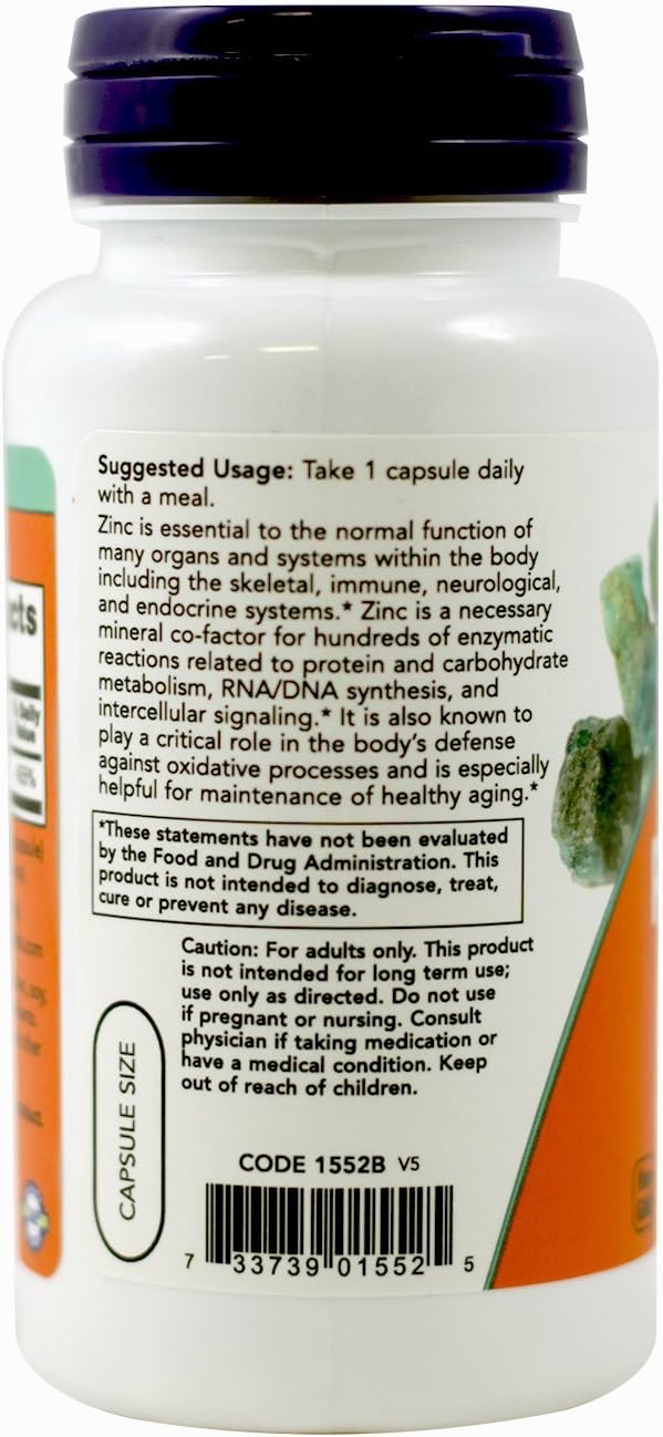 NOW Zinc Picolinate 50mg,120 Capsules (Pack of 2): Health & Personal Care