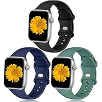 Easuny Sport Bands Compatible with Apple Watch 40mm 38mm Women Men - Soft Sport Silicone Wristbands Strap Replacement…