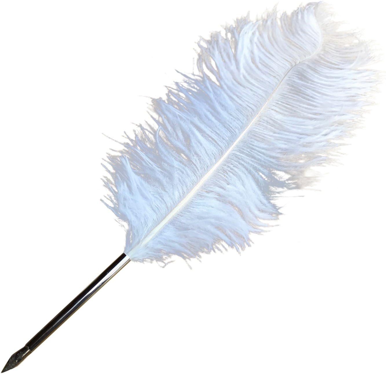 NEW WHITE FEATHER QUILL PEN FOUNTAIN STATIONARY GIFT WRITING Amazon.co