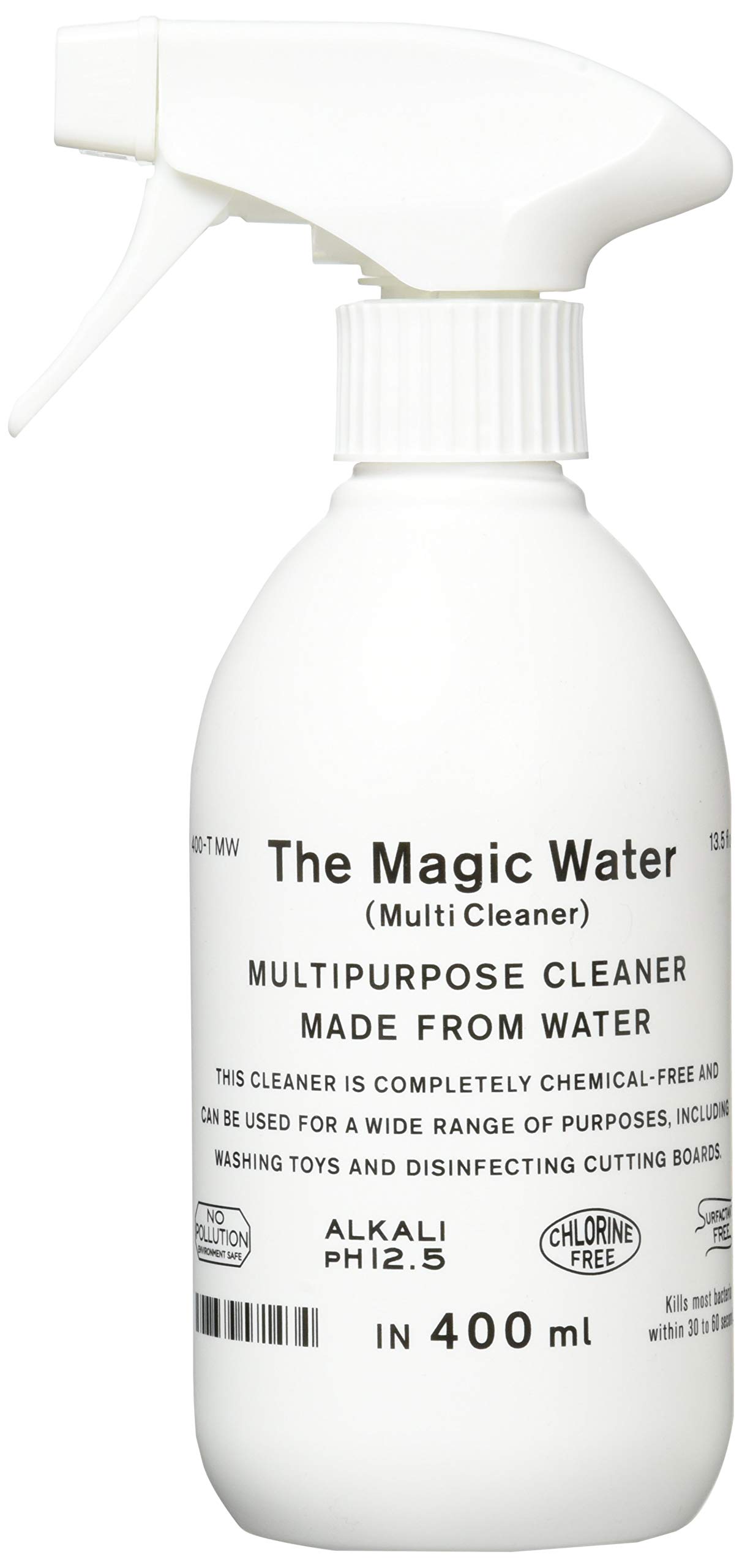 THE Magic Water マルチクリーナー アルカリ電解水 スプレー ボトル タイプ 除菌 クリーナー 本体 キッチン コンロ 換気扇 や トイレ 壁 床 掃除 油汚れ に 無香料 無添加 日本製 400ml商品画像