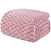 Exclusivo Mezcla Fleece King Blanket for Bed, Extra Large Fuzzy Dusty Pink Bed Blankets, Soft Cozy Plush Sofa Throws for All Seasons, 90x104 Inches