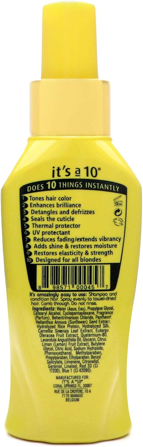 It's a 10 Haircare Miracle Leave-In for Blondes, 4 fl. oz.: Health & Personal Care