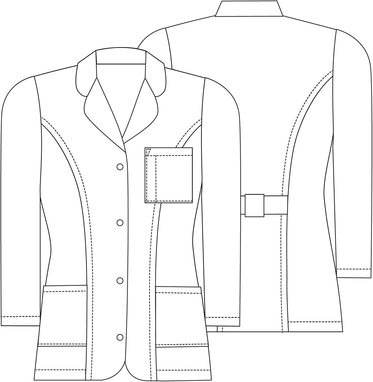 Adar Universal Lab Coats for Women - Princess Cut 30" Consultation Lab Coat: Clothing
