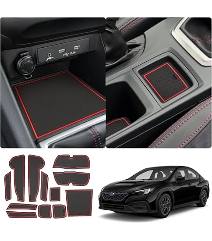 AC Vent Knobs Red Aluminum AC Vent Knob Covers For Subaru WRX 2022-2024