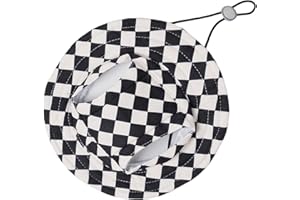 MIANHUATANG Pet hat with Ear Holes Sunscreen Baseball Cap Suitable for Small and Medium-Sized Dogs Outdoor Climbing hat in Summer Pet Products (Black and White, Small)