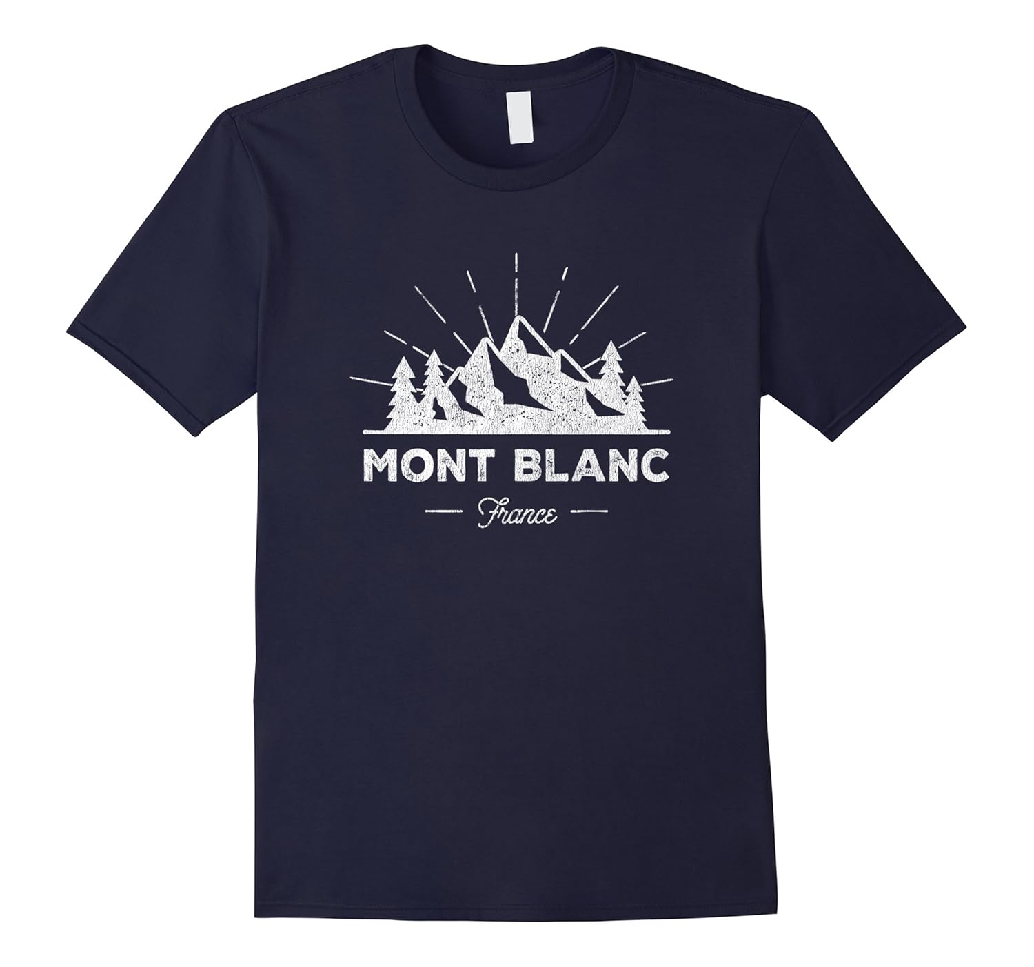 Mont Blanc France T Shirt Vintage Skiing Retro Tee Design-ANZ