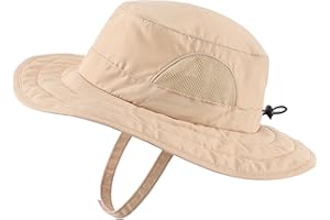 Connectyle Kids Sun Hat for Boys Girls Wide Brim Bucket Hat UPF 50+ Sun Protection Hat Breathable Summer Beach Hat