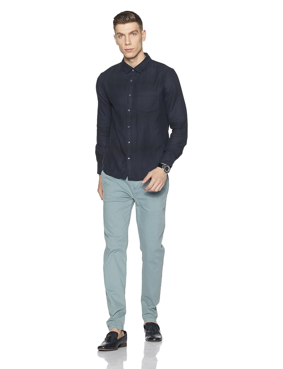 diverse men's printed slim fit cotton casual shirt