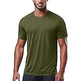 Zengjo Men's Workout Shirts Lightweight Quick Dry Gym Running Athletic Performance Tee Moisture Wicking Short Sleeve