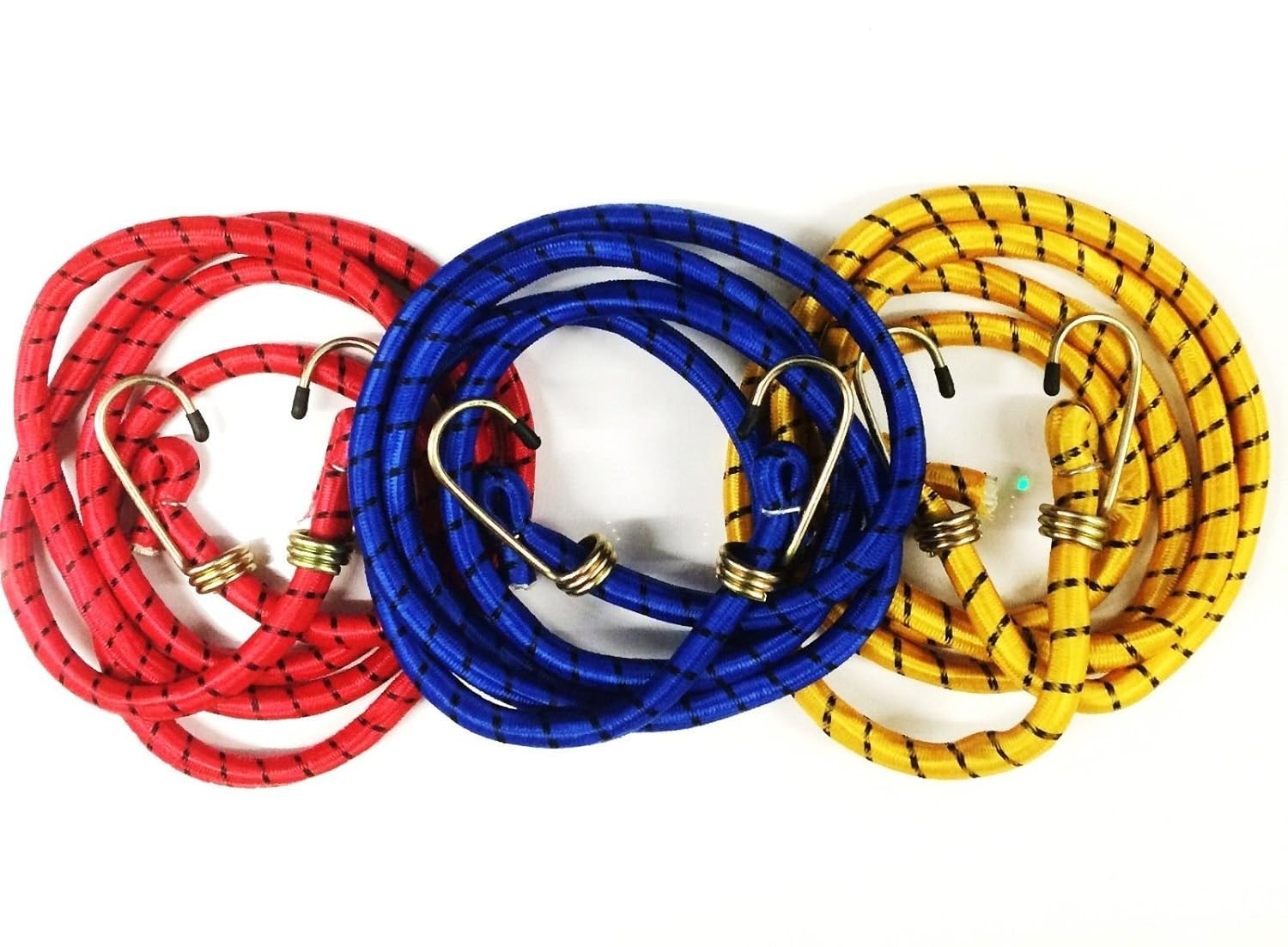 180cm Bungee Cord Elastic 72" Straps Rope With Hooks x 3 Amazon.co.uk