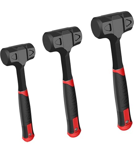 OEMTOOLS 25517 3 Piece Dead Blow Hammer Set, 1/2 Lb., 1 Lb., And 2 Lb., Non Marring Mallet, Automotive Hammer, Non-Slip Grip, Steel-Shot Filled For More Force - View #12