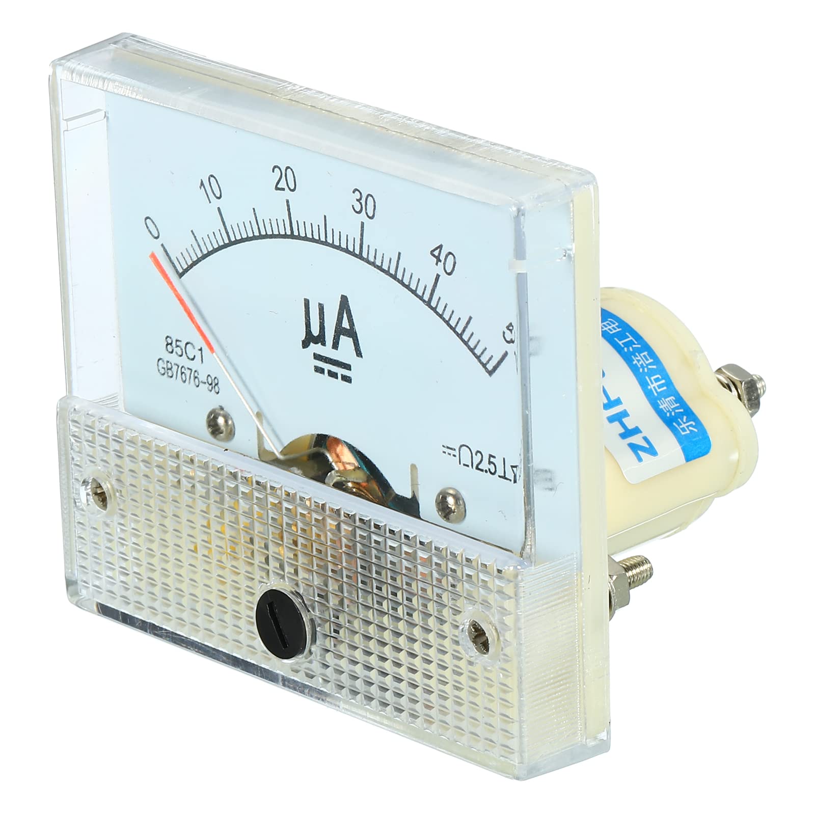 YOKIVE Analog Panel Ammeter, 85C1 Ampere Meter Current Tester, Great for Office, Art, Home, Daily Use (DC 50uA)