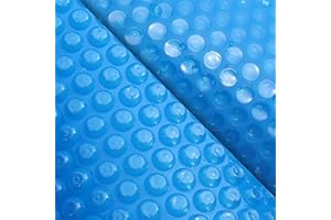 AURSK Solar Pool Cover,12mil 18x9 Foot Solar Pool Blanket for In-Ground and Above Ground Swimming Pools,Rectangular Thermal Pool Cover,Blue（9x18FT）