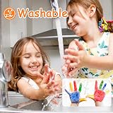 ABEIER Finger Paint for Toddlers 12 Colors Non-Toxic 1.21 fl oz Creamy Washable view 4