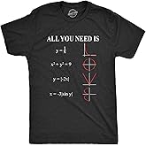 Mens All You Need is Love Equation T Shirt Funny Nerdy Math Tee