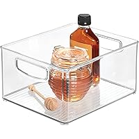 iDesign Linus - Papelera de plástico con Asas para Cocina, Nevera