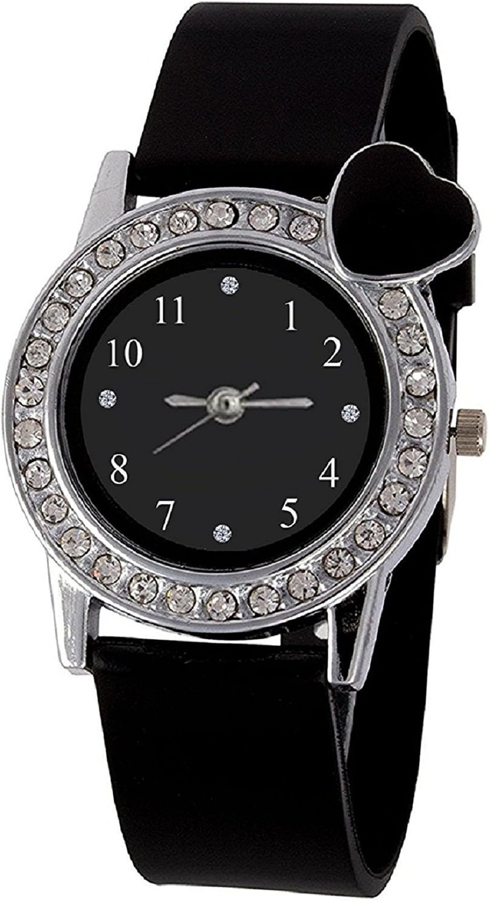 Analogue Women's Watch(Black Dial Black Colored Strap)-OE-DG-New Heart-Black