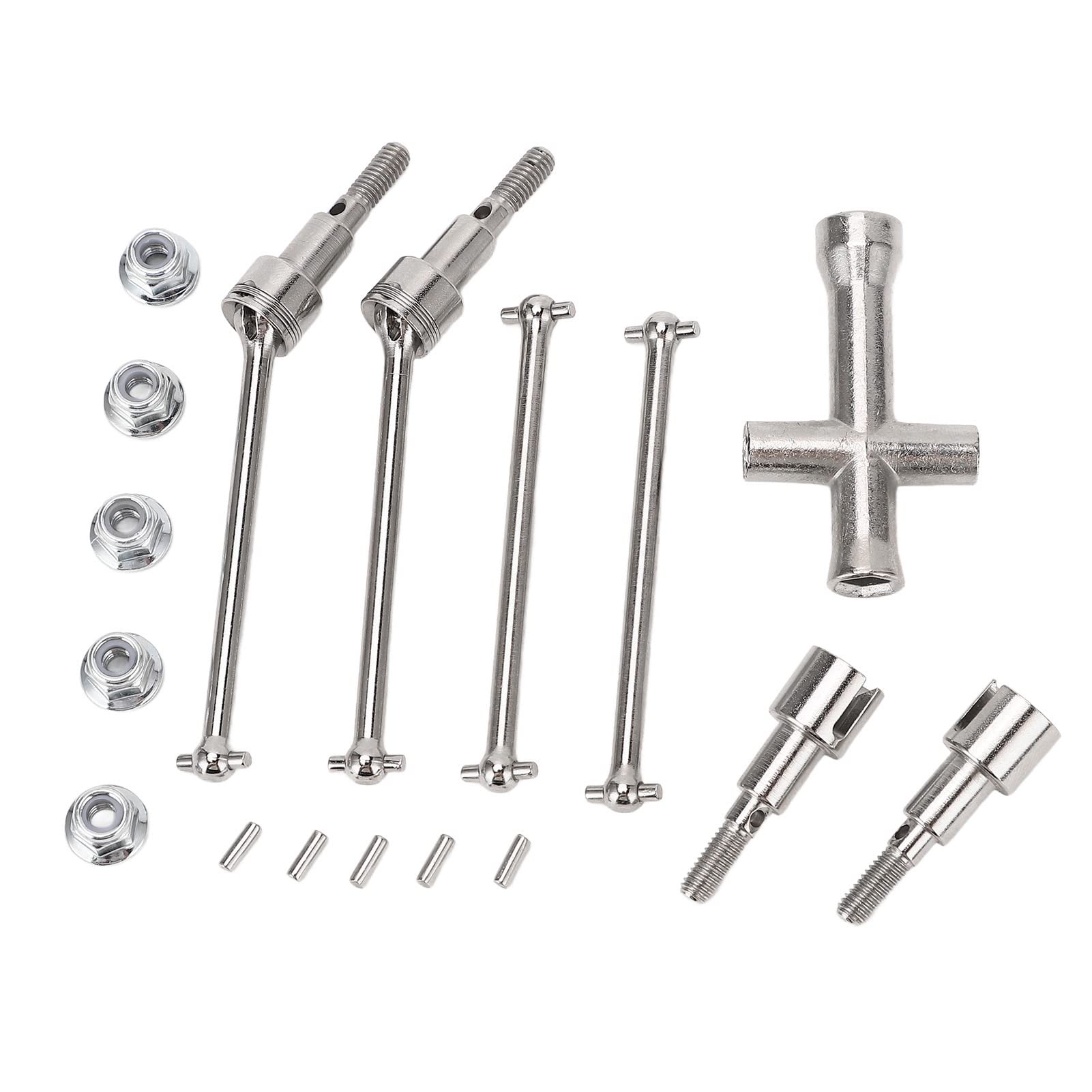 Photo 1 of RC Car Drive Shaft, Steel High Strength RC Car Front Rear Dogbones Drive Shaft for SCY 1/16 16103 16201 16101 16102 Pro RC Cars 1/16 Rc Dogbone