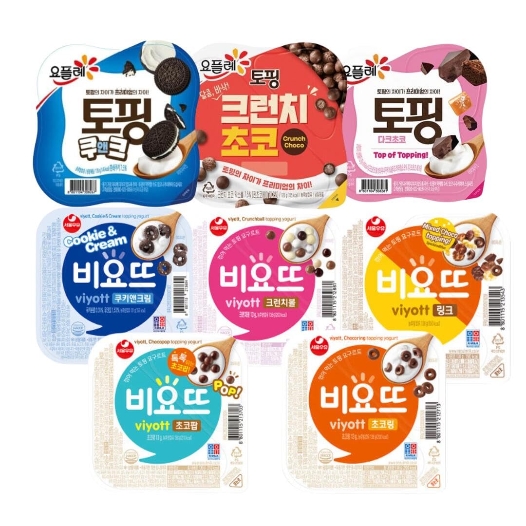 Mua Korean Yogurt Bejot x 3 Types + 3 Toppins (Random Flavor), Korean