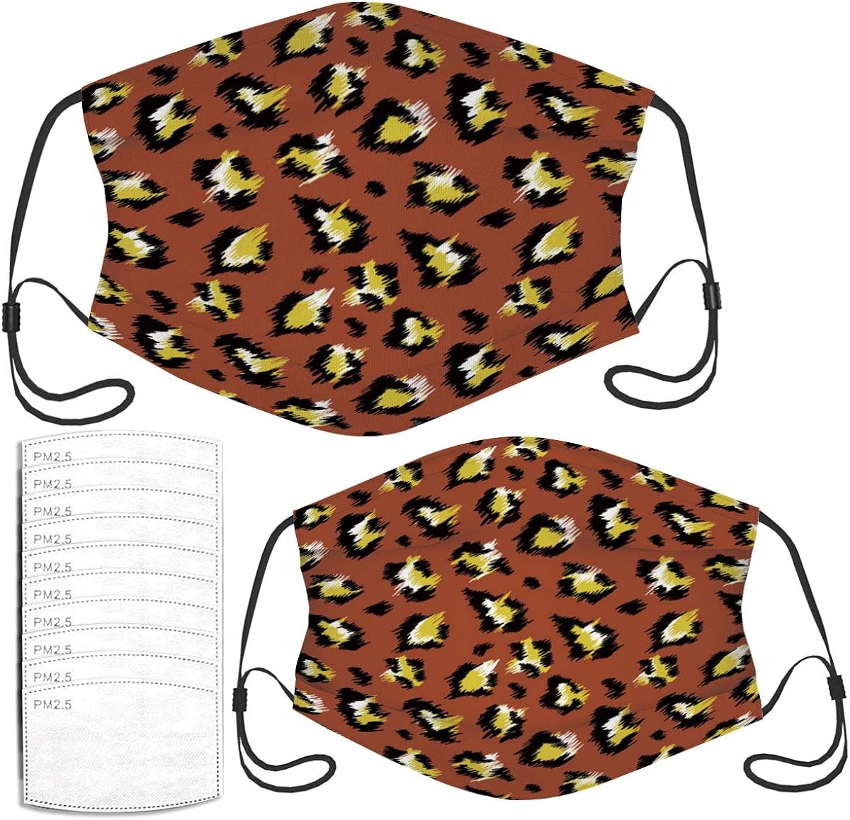 Face Mask Fashionable Leopard Seamless Pattern. Unisex Adult Kids Masks