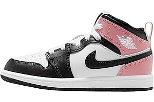 NIKE JORDAN 1 MID (PS) "WHITE/BLACK-RUST PINK"