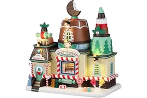 Lemax The Merry Mint! Sweet Shop, Battery-Operated(4.5V), Lighted Buildings, #45286