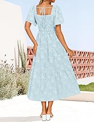 ZESICA Women's Summer Boho Floral Midi Dresses 2025