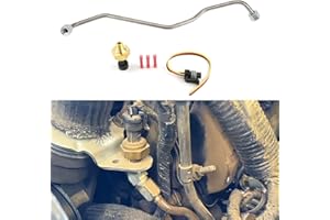ZUDZUW 1C3Z9D477AA 1850353C1 for 7.3L Powerstroke Diesel Exhaust Back Pressure Sensor DPFE + EGR Tube Line + Wire Harness Connector for 1999-2003 Ford F250 F350 F450 F550, for E350 E450 E550 Excursion