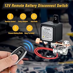 Nilight Remote Battery Disconnect Switch 12V 250A