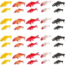 Amazon.com: ZENFUN 50 Packs Mini Koi Fish, Cute Miniature Fish ...