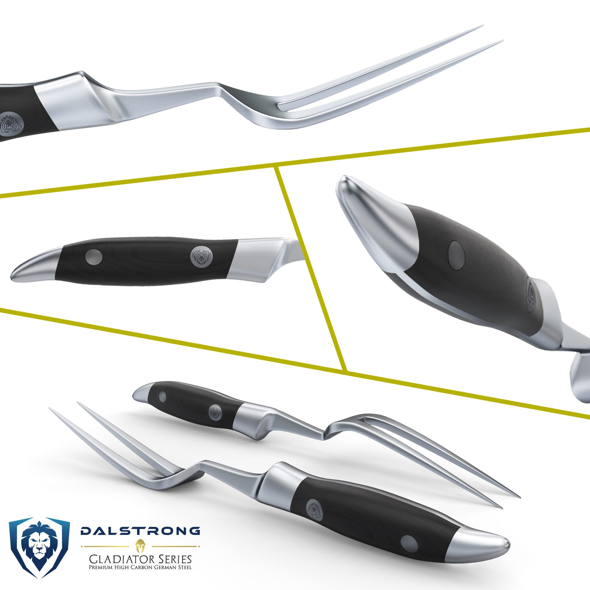 DALSTRONG Carving Knife Fork Set Gladiator Series German HC Steel