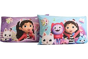 DreamWorks Gabby's Dollhouse Kids Pillowcase 2 Pack EXPRESSIONS Reversible Soft & Durable – Standard Size 20” x 30” – Fun Dou
