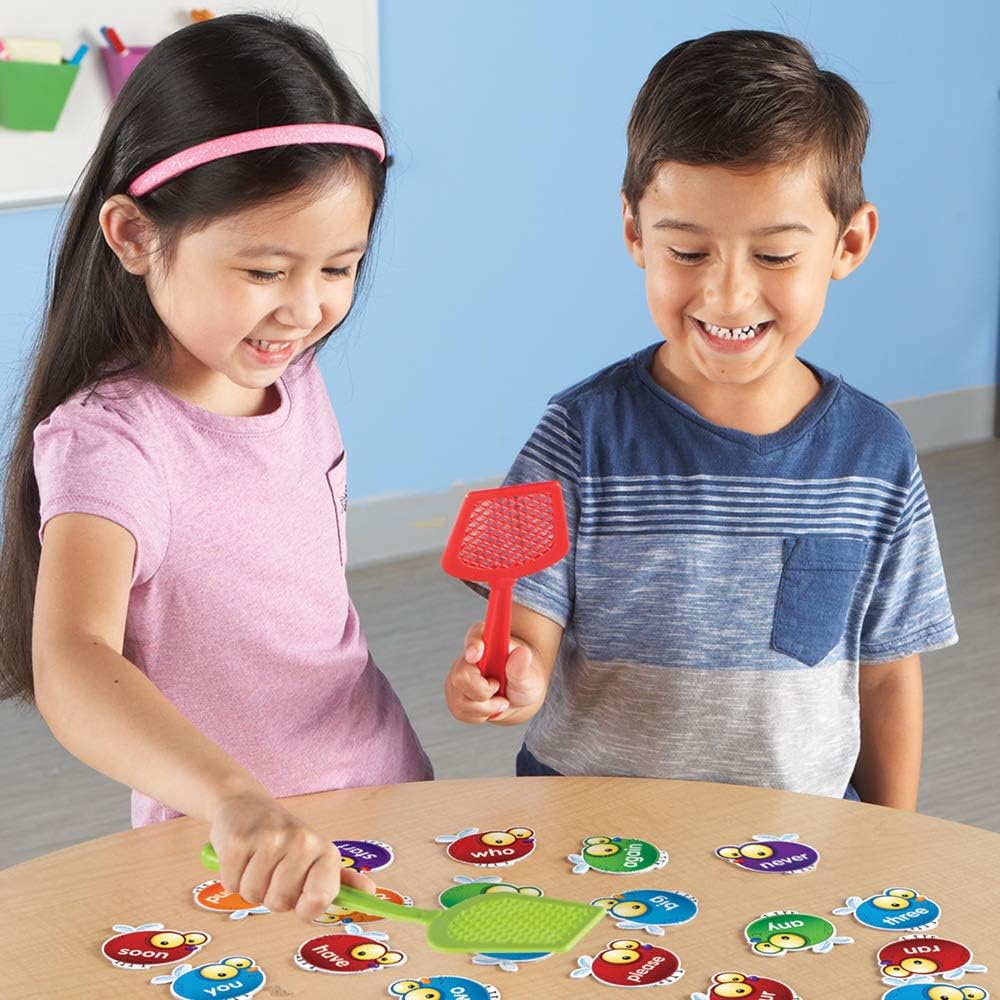 Learning Resources Sight Word Swat a Sight Word Game, Home School, Visual, Tactile and Auditory Learning, Phonics Games, 114 Pieces, Ages 5+: Toys & Games
