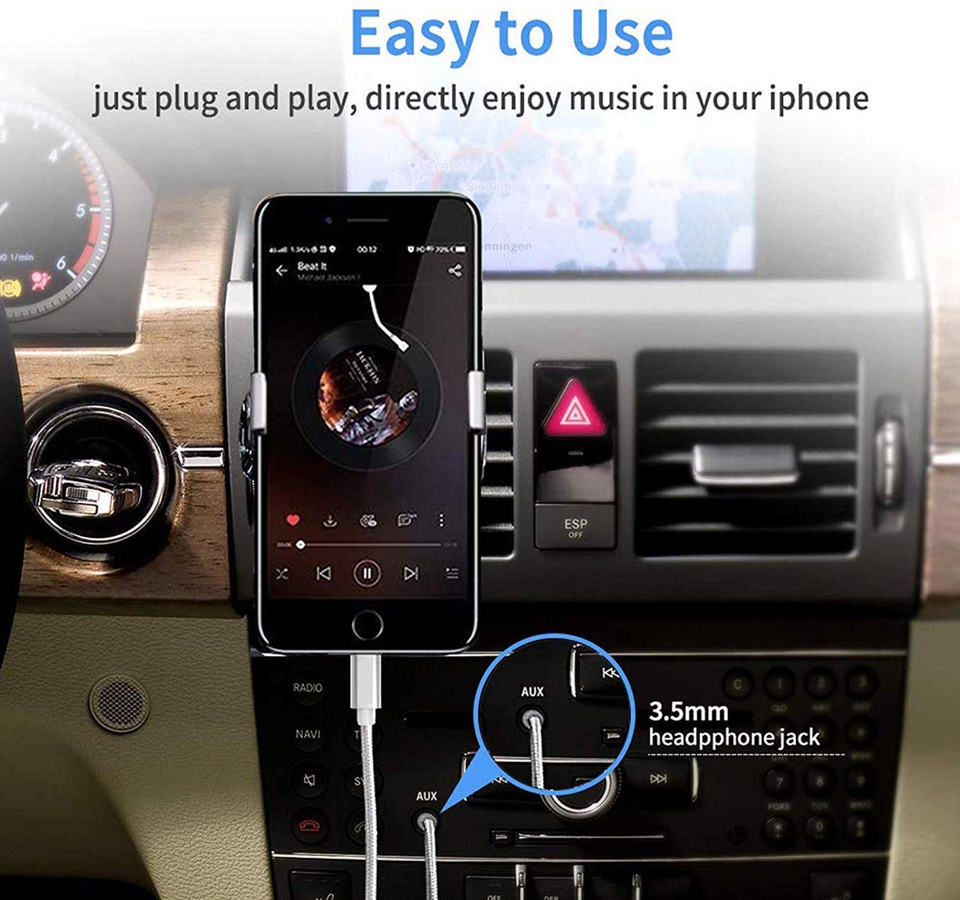 Aux Kabel Auto Handy Auto Aux Kabel fA r iPhone 8 Audio Kabel Klinke