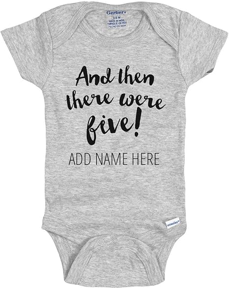 and then there were five onesie