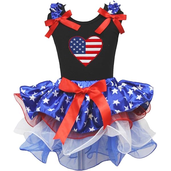 Amazon.com: MS 4th of July Independence Day Red White Blue Pageant Holiday  Knee Length Dress (S (0-6 Months)) : Clothing, Shoes & Jewelry
