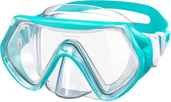 Findway Taucherbrille Kinder,Schwimmbrille Kinder Schnorchelmaske für Jungen Mädchen Jugendliche,Tauchmaske mit Nasenabdeckung 180°Panorama HD Anti Nebel Anti-Leck Taucherbrille für Kinder 4-16 Jahre