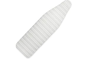 Juvale Ironing Board Cover and Pad Standard Size - 15x54 inch Heavy Duty Thick Padding, Gray Stripe Pattern