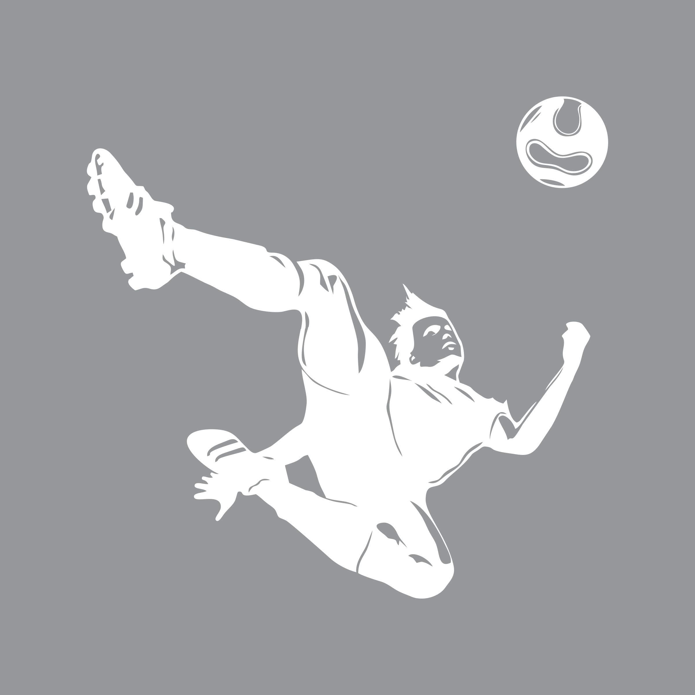 DECOR Kafe Home Decor Soccer Wall Sticker, Wall Sticker for Bedroom, Wall Art, Wall Poster (PVC Vinyl, 40 X 45 cm)