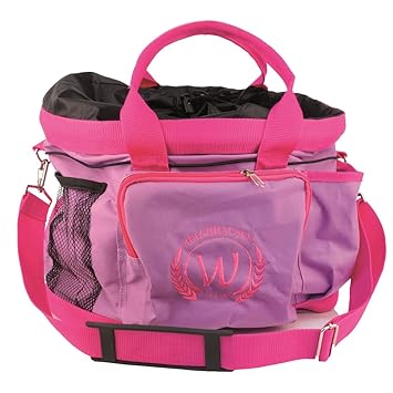 Putztasche flieder /pink Pferdeputztasche Putzbeutel mit Trageriemen