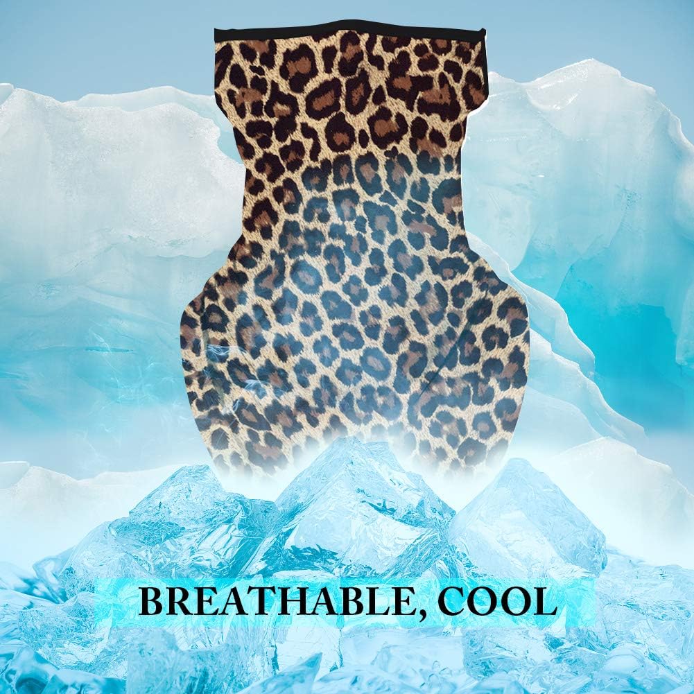 3 Pcs Bandana Face Covering Mask for Women - Leopard Ear Loops Neck Gaiters for Dust Wind Motorcycle Cycling Face Scarf at  Men’s Clothing store