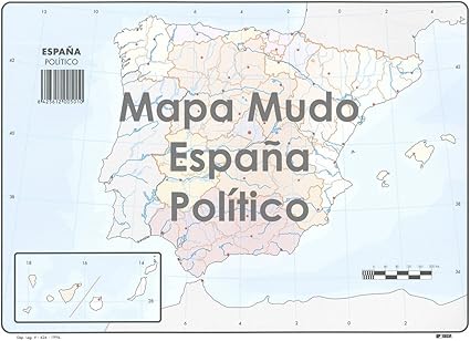 Mapa Mudo SELVI Color Din-A4 España Político, Caja x50: Amazon.es ...