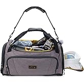 Gold BJJ Jiu Jitsu Duffle Bag - Waterproof Pocket for Sweaty Gi, Rashguard, or Shoes - The Perfect Duffel Bag for Martial Arts Gear, Boxing, MMA, and More
