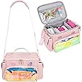 Jaffzora Carrying Case Fit for Toniebox & Little Tikes Story Dream Machine Starter Set, Cute Storage Bag Compatible with Toniebox Audio Player, Tonies Characters and Accessories, Pink (Bag Only)
