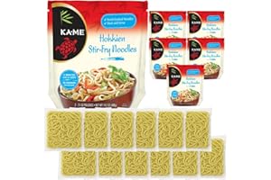 KA-ME Hokkien Stir-Fry Noodles 14.2 oz (Pack of 6), Authentic Asian Ingredients and Flavors, Certified Gluten-Free, Made of Rice, Authentic, No Preservatives or MSG, Instant & Microwaveable, Ideal In A Stir-Fry, Salad Soup or Your Favorite Noodle Recipe and Many More