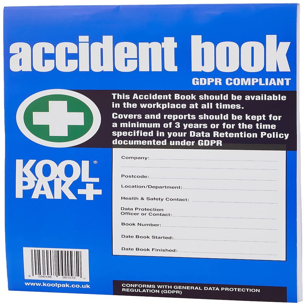 Koolpak GDPR Compliant Business/Workplace Accident Report Book - A4