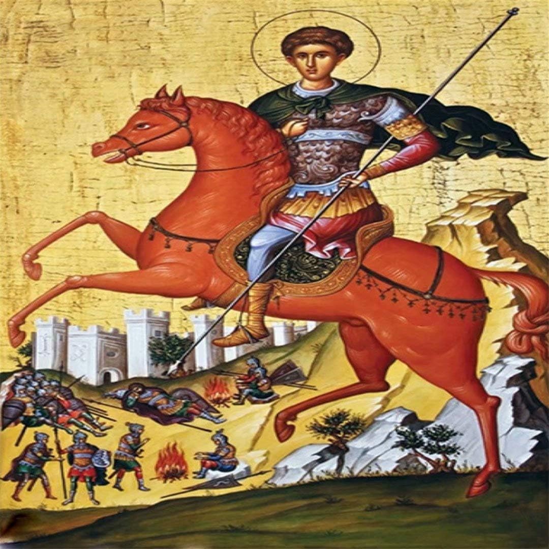 DIY Diamond 5D Embroidery Paintings Rhinestone Pasted DIY Religious Horse Soldier Painting Cross Stitch